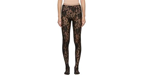 gucci black lace top|Gucci lace leggings.